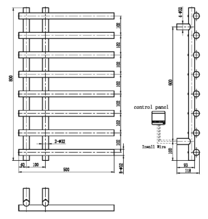 Электрический полотенцесушитель Boheme Uno 722-G золото